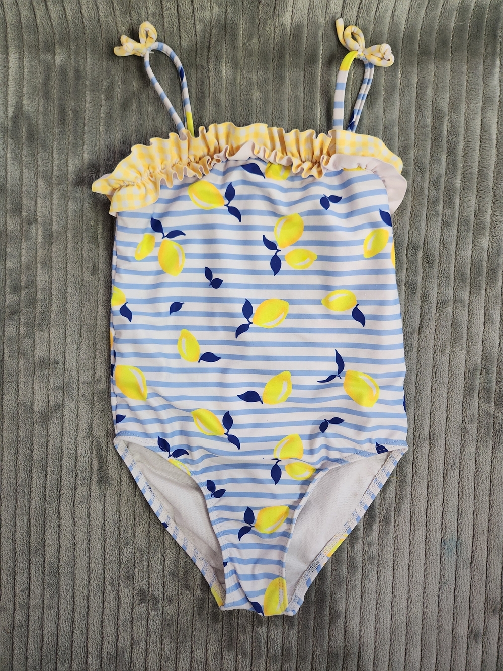 Bmagical Bwever size 5 swimsuit striped patter lemon one-piece swimsuit 5